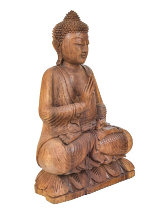Buddha ze dřeva stromu Suar, 42x25x67cm
