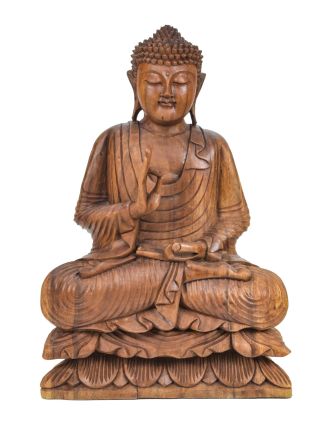 Buddha ze dřeva stromu Suar, 40x22x64cm