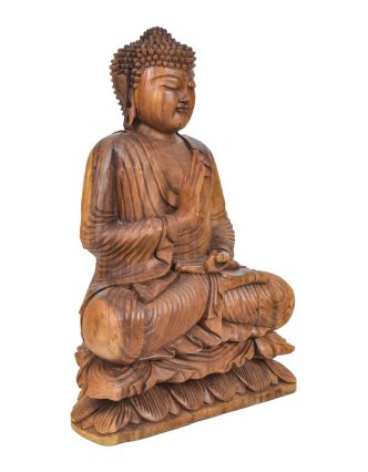 Buddha ze dřeva stromu Suar, 40x22x64cm