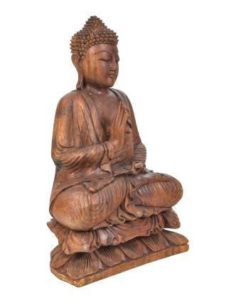 Buddha ze dřeva stromu Suar, 40x22x61cm