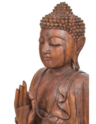 Buddha ze dřeva stromu Suar, 40x22x61cm