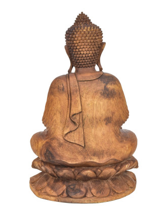 Buddha ze dřeva stromu Suar, 40x21x63cm