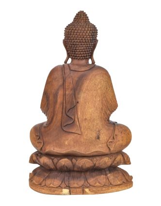 Buddha ze dřeva stromu Suar, 44x20x71cm