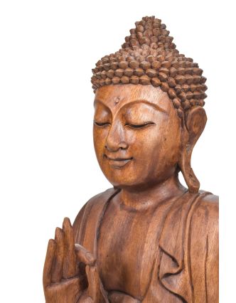 Buddha ze dřeva stromu Suar, 44x20x71cm