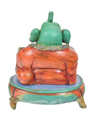 Soška sedící Ganéša, vykuřovadlo, pryskyřice, 15x15x18cm