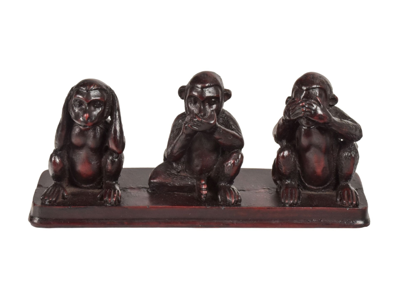 Tři moudré opice, 14x5x7cm
