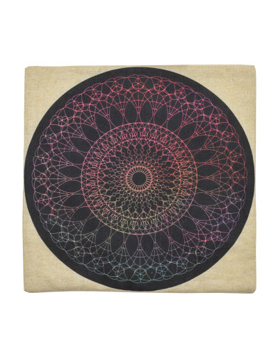Povlak na polštář, krémový, Mandala, 40x40cm