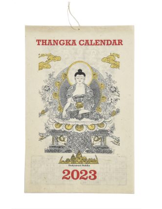 Kalendář Thangka, ručně tištěný na rýžovem papíru, 23x30cm