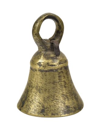 Starožitný zvonec, mosaz, 6x6x8,5cm