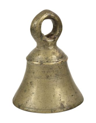 Starožitný zvonec, mosaz, 8x8x10,5cm