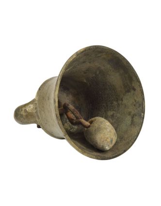 Starožitný zvonec, mosaz, 8x8x10,5cm