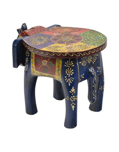 Stolička ve tvaru slona ručně malovaná, 28x20x20cm