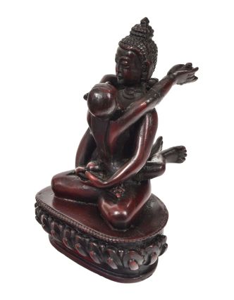 Buddha Shakti, pryskyřice, vínový, 9x8x13cm