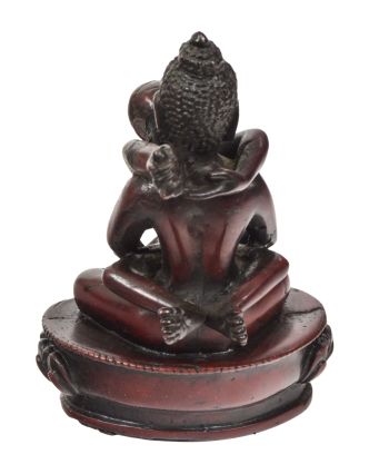 Buddha Shakti, pryskyřice, červený, 9x8x13cm