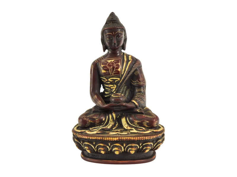 Buddha Šákjamuni, ručně vyřezávaný, 7x5x11cm