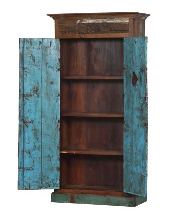 Skříň z teakového dřeva, staré dveře, 107x48x212cm