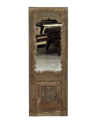 Zrcadlo v rámu z teakového dřeva, 36x4x100cm