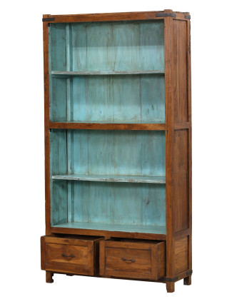 Knihovna z teakového dřeva, 107x40x207cm