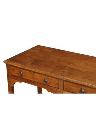 Starý psací stůl z teakového dřeva, 112x60x77cm