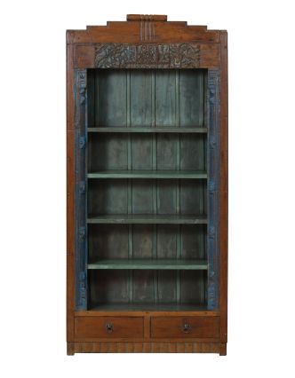 Knihovna z teakového dřeva, 94x36x198cm