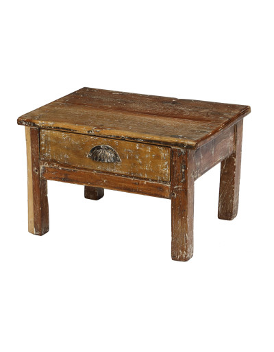 Starý kupecký stolek s šuplíkem, 48x36x31cm