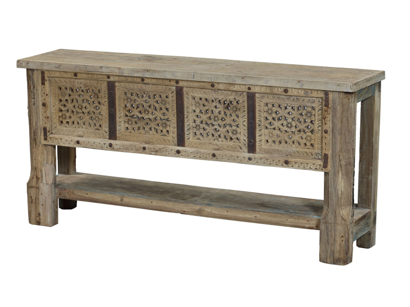 Konzolový stolek z teakového dřeva, 163x42x92cm