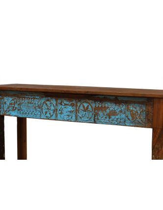 Konzolový stolek z teakového dřeva, 154x32x87cm