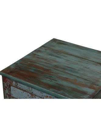 Komoda z teakového dřeva, šuplíkový pořadač, 63x63x90cm