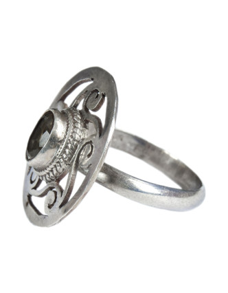 Stříbrný prsten vykládaný citrínem, AG 925/1000, 5g, Nepál