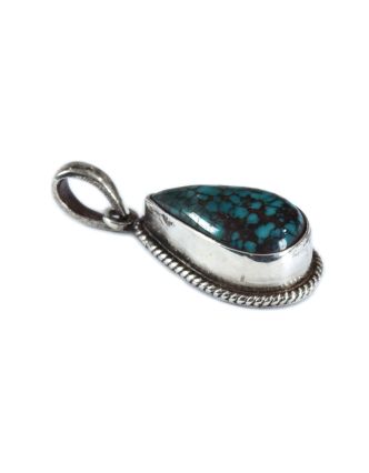 Stříbrný přívěsek vykládaný perlou, perla cca 1 cm, AG 925/1000