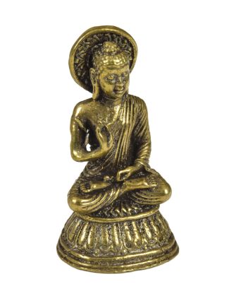 Soška Buddha, mosaz, 2x2x3cm