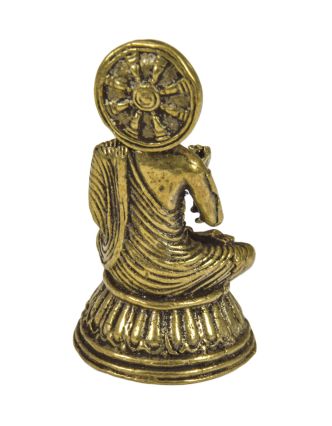 Soška Buddha, mosaz, 1,5x1,5x3cm