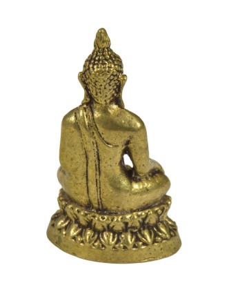Soška Buddha, mosaz, 2x1x4cm