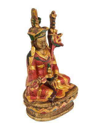 Guru Rinpoche, barevný, pryskyřice, 9x4x15cm