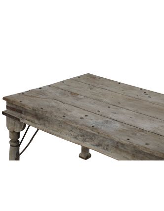 Starý stůl z mangového dřeva, více než 50 let, 190x99x77cm