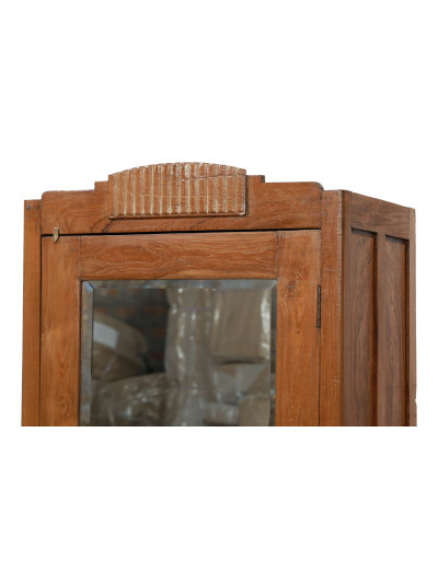 Šatní skříň se zrcadlem vyrobená z teakového dřeva, 73x47x190cm
