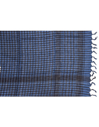Šátek "Palestina" (arabský šátek) modro-černý, bavlna, 100x100cm