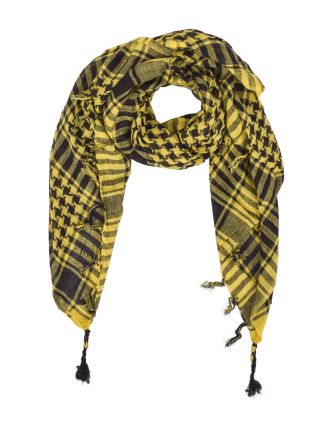 Šátek "Palestina" (arabský šátek) žluto-černý, bavlna, 100x100cm