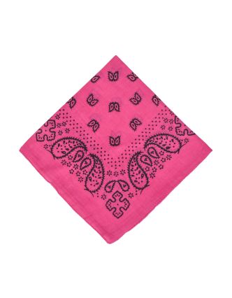 Šátek s paisley potiskem, růžový, 50x50cm