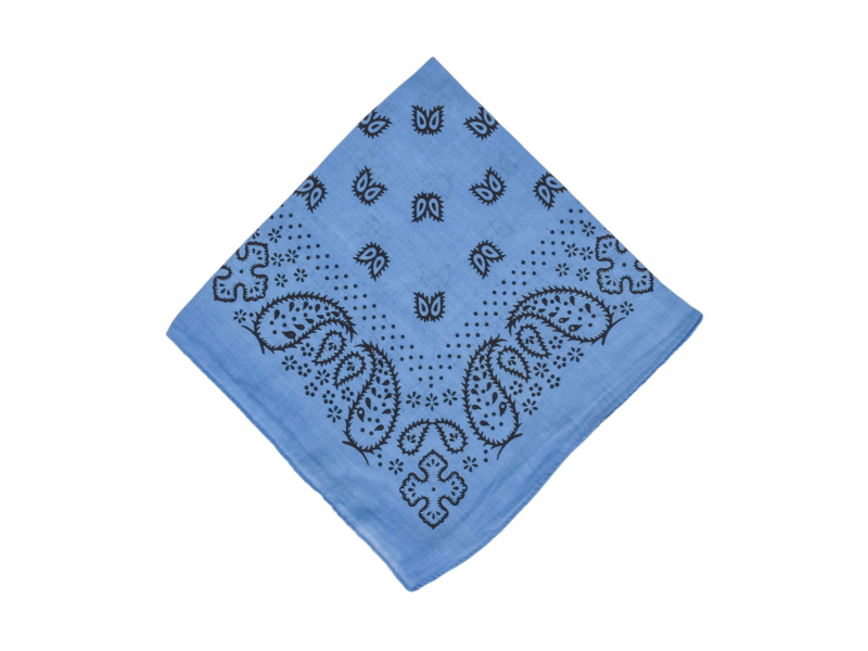 Šátek s paisley potiskem, modrý, 50x50cm