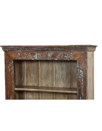 Knihovna z teakového dřeva vyrobená ze starého portálu, 135x52x203cm