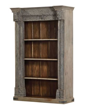Knihovna z teakového dřeva vyrobená ze starého portálu, 145x63x228cm