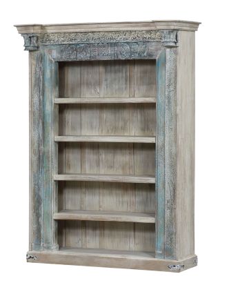 Knihovna z teakového dřeva vyrobená ze starého portálu, 153x59x211cm