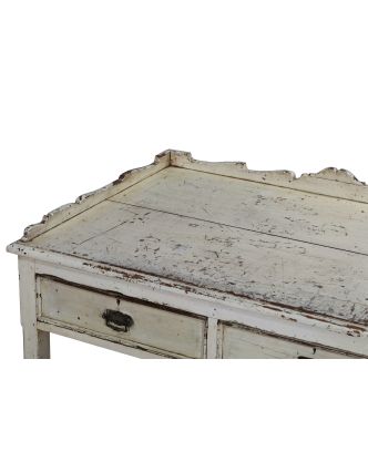 Starý psací stůl z teakového dřeva, 112x75x88cm