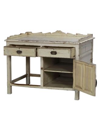 Starý psací stůl z teakového dřeva, 112x75x88cm