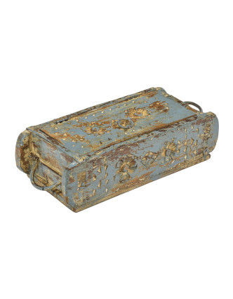 Truhlička, ručně vyřezávaná, antik patina, 31x14x9cm