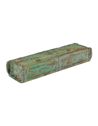 Truhlička, ručně vyřezávaná, antik patina, 65x15x10cm