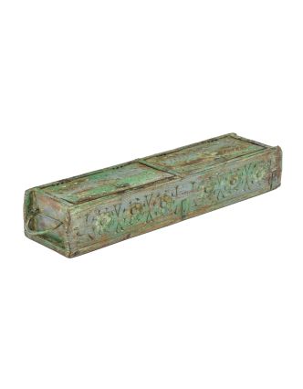Truhlička, ručně vyřezávaná, antik patina, 65x15x10cm