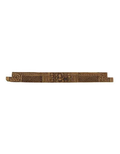 Starý portál z teakového dřeva, Ganéš, ruční řezby, 140x14x14cm