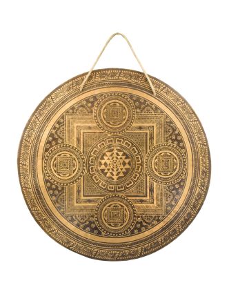 Gong, gravírovaný, Mandala, průměr 60cm